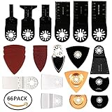 elfishjp 66点セット ブレード カットソー マルチツール用 替刃 マルチツール用ブレード マキタ 日立 ボッシュ BOSCH 替刃 互換 木材・金属切断 電動工具 先端工具