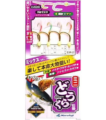 Amazon | まるふじ ミニどうらく仕掛 サバ皮4本 SDR-18 11-6