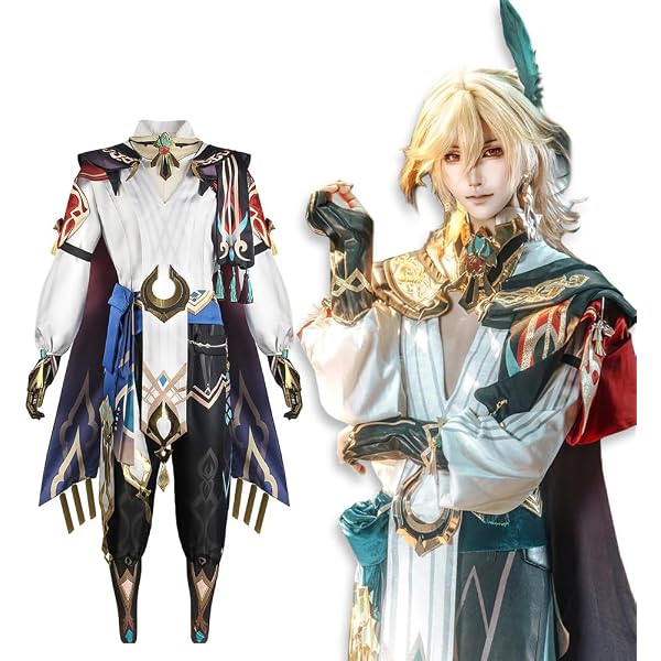 Amazon.co.jp: [QLPLYZON] 原神 カーヴェ コスプレ衣装 (ウィッグ 靴