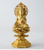 勢至菩薩 座像 秀雲の銘 金属製。 Amazon｜仏像 勢至菩薩 15cm（金メッキ/24金） 仏師：牧田秀雲 原型＿
