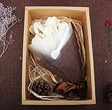 Romote ソープフラワー 創意方形ギフトボックス 誕生日　母の日　記念日　先生の日　バレンタインデー　昇進　転居など最適としてのプレゼント 白い