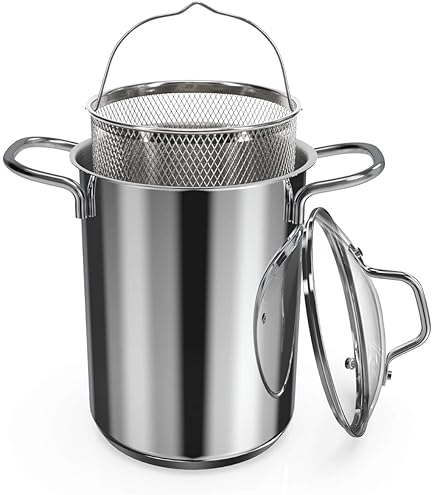 AVLA Asparagus Pot, 4 Quart Stainless Steel Steamer Cooker, Vegetable Asparagus Cooker With Removable Basket And Lid For Pasta, Spaghetti, Boiled