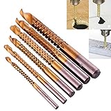 Agile-Shop 6 PCS 3-8mm Titanium HSS Drill & Saw Bit Set Cutting Carpenter Wood Metal [並行輸入品]