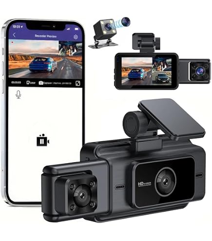 Amazon.co.jp: Roykaw 4 Camera, Drive Recorder, Front and Rear