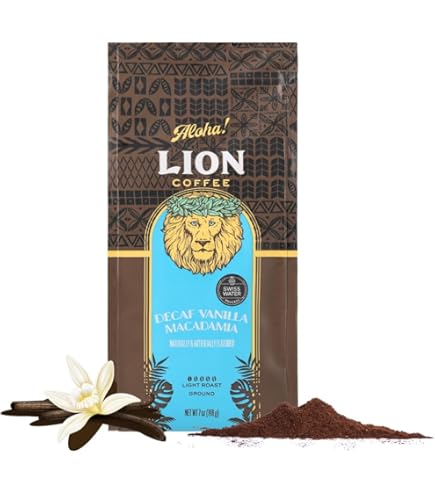 Amazon.co.jp: ライオンコーヒー バニラマカダミア 粉 7oz (198g