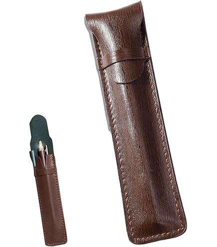 Amazon | 呉竹(Kuretake) ペンケース 万年毛筆 専用 本革 黒 黒色