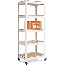 Amazon｜HOMEDANT House 組立簡単 高耐荷重 ラミネート スチールラック