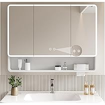 やっち様ミラー キャビネット 鏡 収納 50x60cm ホワイト×シルバー Amazon.co.jp: mirahope ミラーキャビネット キャビネット