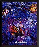 uhomateジャックサリー・Jack and Sally Nightmare BeforeクリスマスVincent van Gogh starry nightポスターホームキャンバス壁アート記念ギフ