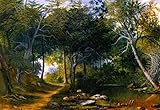 Path in the Woods、新しいBedford – byウィリアム・アレン壁 – Unframed 32" by 22" AC-67240-3222