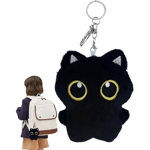 猫のシルエット キーチャーム CLuaR | 本革猫チャームキーホルダー
