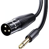 6.35MM to XLR 変換ケーブル 1.5M オス-オス - SOOMFON 6.35MM 変換 マイクケーブル TSオーディオ to キャノンケーブル マイク/アクティブスピーカー/ステージ/DJ/スタジオオーディオコンソールに対応