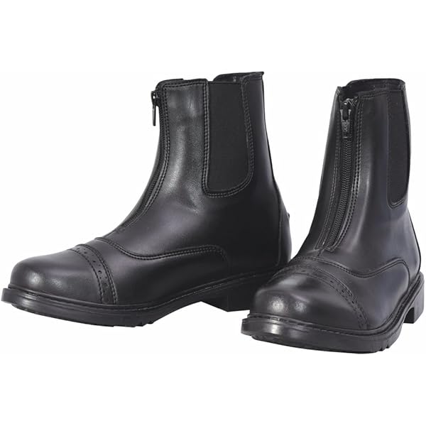 Rhinegold Childs Kentucky Zip Front Paddock Boot-13-Black - View #9