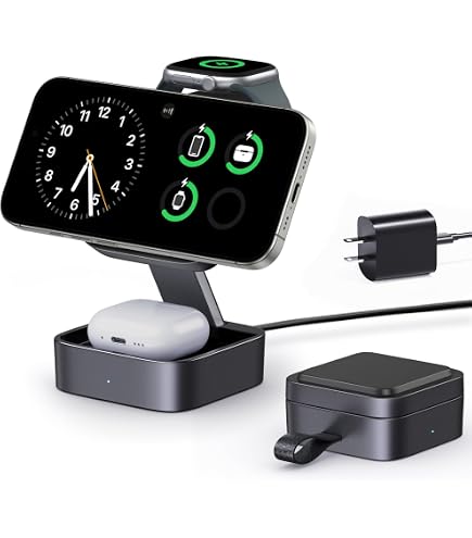 Amazon.co.jp: Appleデバイス用3イン1充電ステーション Mag-Safe用充電