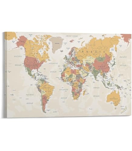 Amazon.co.jp: 世界地図 特大 ポスター ワールドマップ 英語 壁画