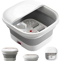 Amazon.co.jp: GOQRAQ フットバス 保温機能付き 足湯 折りたたみ式