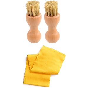 [シューシャインクラブ] 靴クリーム塗布用ブラシ 靴磨きコットンクロス付き