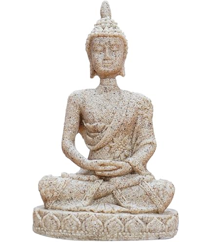 Amazon｜Eeeza 仏像 石仏 ミニ 釈迦如来像 青い砂石大仏像