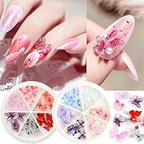 3dネイルパーツ ネイル バースデーネイル デコパーツ ピンク Amazon | Yyiingkku ネイルパーツ 桜 花 立体 ホログラム ネイル