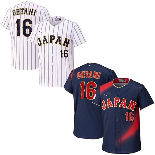 [Denve] 2026 日本代表 大谷 レプリカユニフォーム 翔平 野球ユニフォーム 侍ジャパン 16番 おおたに しょうへい ユニホーム ホーム ビジター 最新 刺繍/プリント 2種類 野球服 通気性 快適 記念 成人 子供 非公式