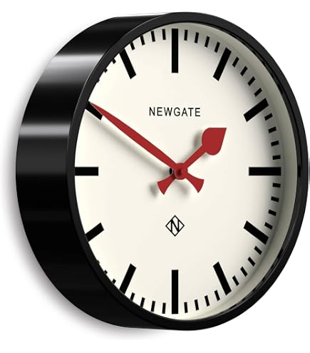 NEWGATE® Number Five Wall Clock | Square Retro Inspired Modern