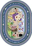 Joy Carpets Kid Essentials Infants & Toddlers Oval Humpty Dumpty Rug Multicolored 5'4 x 7'8 [並行輸入品]