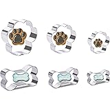 クッキー型 肉球 ほね 6個セット ステンレス製 クッキーカッター 犬の爪 ボーン型 抜き型 お菓子作り 製菓用品