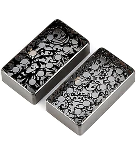 Amazon.co.jp: 2 個ギターピックアップカバー交換花柄ギター