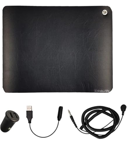 Amazon.co.jp: アーシング カーシートマット (34cm×25cm, USB