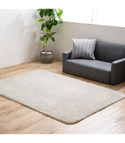 Amazon | RINGKLOCKA リングクロッカ ラグ パイル短 - イエロー/オフ