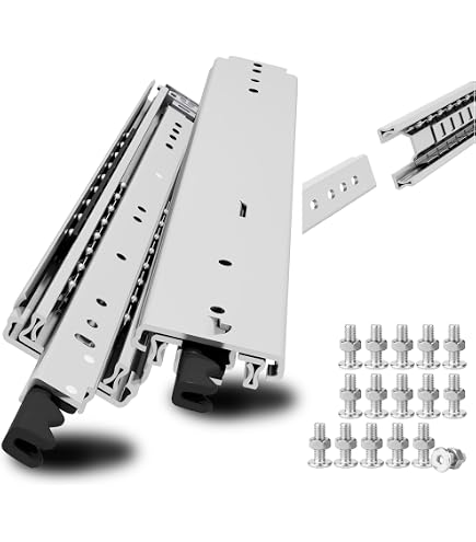 スライドレール ロック付き　1000mm 3段 Amazon.co.jp: スライドレール 1000mm 重量用 ロックあり 3段引き