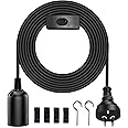 E27 Cable Cord with On/Off Switch, E27 Lamp Base Holder Socket AC AU ...