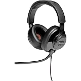 JBL QUANTUM 200 ゲーミングヘッドセット 軽量設計 オーバーイヤーヘッドホン フリップアップマイク DISCORD認定 3.5mmオーディオ接続 PCスプリッター付属