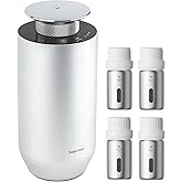 【Amazon.co.jp限定】Flirva 部屋用 業務用 アロマディフューザー 水なし 静音 コードレス PSE認証済 自動感知 メタルボディ | 【4000mAh・4本セットで80ヶ月持続】L20000・水無し ネブライザー式・静音・航空霧化メ