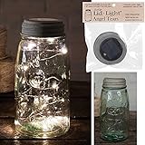 Angel Tears Solar Powered String Light Mason Jar Lid - Barn Roof Finish [並行輸入品]