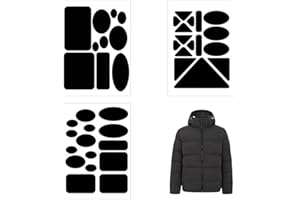 LeTradeJP ダウンジャケット パッチ 自己接着 衣類修理パッチ 防水 ポリエステル 修理ステッカー ジーンズ ジャケット 寝袋等の補修用 装飾 手芸 衣類の破れ 服の補修 (ブラック 3個入り)