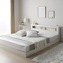 Amazon｜RASIK ベッド シングル フレームのみ ホワイト すのこ ロー