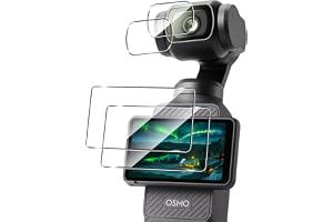 対応 dji osmo pocket 4 / osmo pocket 3 保護フィルム ガラスフィルム + カメラフィルム 【2+2枚セット】 | 日本旭硝子製 用の オズモポケット4 / オズモポケット3 フィルム 強化ガラス 画面保護 カバー 硬