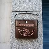 ポスト 郵便受け レトロ バッグ型 ブロンズ【幅37.3×奥行8.5×高47.3cm】 INK-BAGPOST