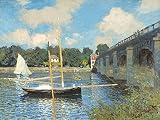 絵画風 壁紙ポスター（はがせるシール式） クロード・モネ アルジャントゥイユの橋 1874年 ワシントン・ナショナル・ギャラリー キャラクロ K-MON-045S2 （594mm×445mm） 建築用