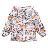 Cutelove 子供服 ウインドブレーカー ジャケット コート 長袖 薄手 防風 日焼け防止男女兼用 可愛い 五芒星柄 落書き ベビー 素敵 カジュアル