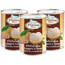 新鮮な桃・ライチ・ロンガン詰め合わせ Amazon | 『ピジョン』 フルーツ缶詰3種類詰め合わせ (ラン