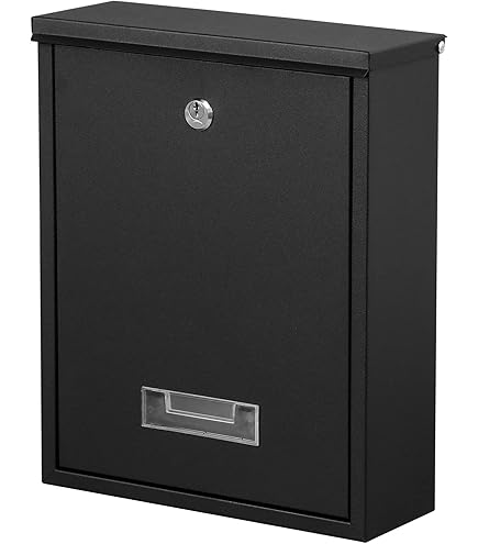 2 Pcs Mailboxes For Outside Wall Mount Large Donation Suggestion Box For Mailbox Postbox Letters Newspapers Rust Proof With Slot Steel 12 68 X 8 54 X 3 31 Inch Black Combination Lock P 135414803 - View #2