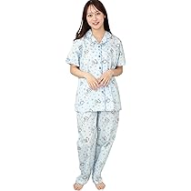 Amazon | [SAZAC] マロンクリーム シャツパジャマ ブロード 綿