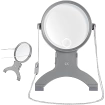 Amazon.co.jp: Akeyda 拡大鏡 手芸用ルーペ 真実2倍と4倍 LEDライト