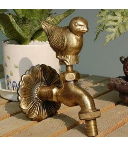 Amazon | ガーデン蛇口アンティークブロンズスタイル動物性脂肪鳩鳥