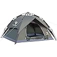 YACONE テント ワンタッチテント 3～4人用 2WAY テント 二重層 設営簡単 uvカット加工 ワンタッチ キャンプ アウトドア 防風 防災用 耐水圧3000mm