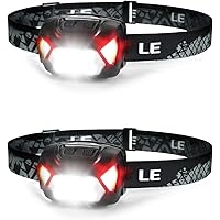 ヘッドライト LED ヘッドランプ 高輝度 電池式 2個セット 【スポット・ワイドビーム切替/赤色サブLED搭載・夜釣りに最適/ 実用点灯22時間/ 防水/CE ROHS認証済み】登山 キャンプ 散歩 作業 アウトドア 災害 停電用 小型 軽量
