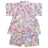 《盛夏 甚平》(ジンベイ) 日本製ベビー女児 リップル生地朝顔総柄甚平スーツ 95cm/OW NO.OG-75571
