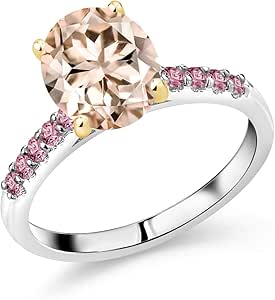 ファイナルバーゲン 1 53カラット 天然 モルガナイト ピーチ 指輪 レディース リング 合成ピンクダイヤモンド 10金 ピンクゴールド K10 ブランド おしゃれ 一粒 パヴェ 大粒 マルチストーン 天然石 3月 誕生石 プレゼント 女性 彼女 妻 誕生日 メール便なら送料